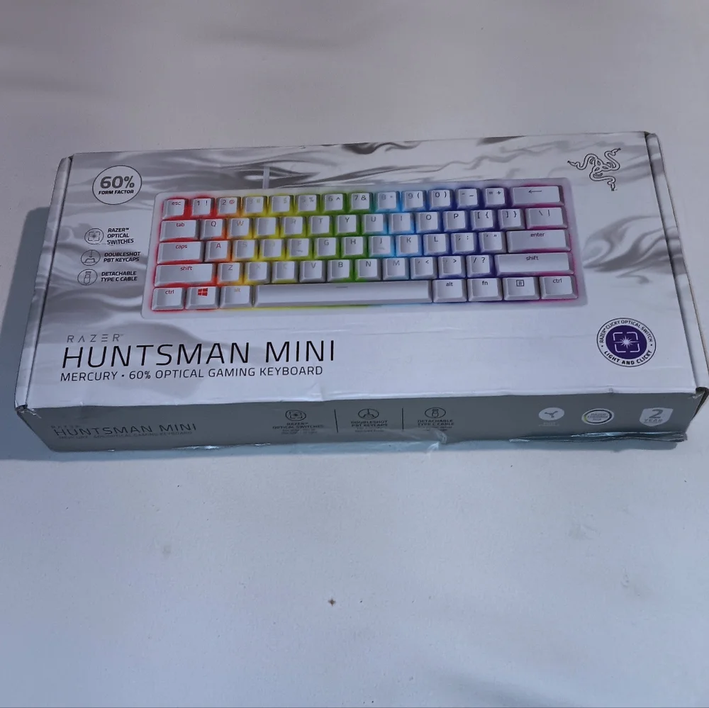Razer Huntsman Mini Mercury Mini 60% Optical Qwerty Klickey Gaming Keyboard